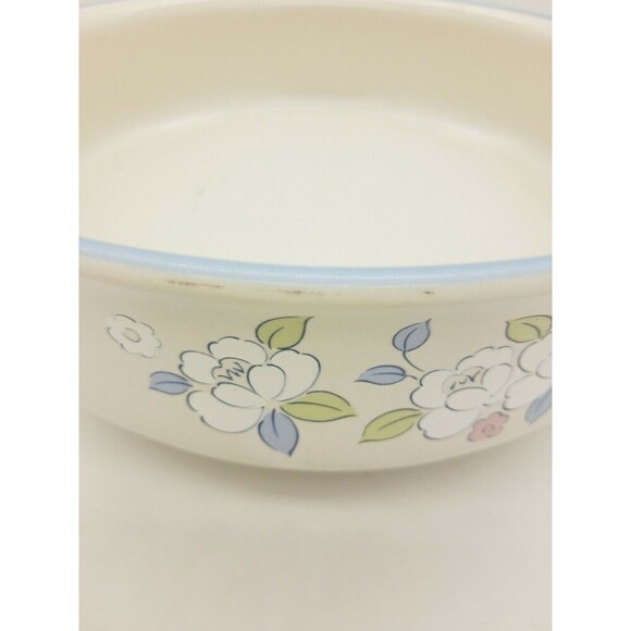 CHANTILLY Fleur De Lune Stoneware 9" Round Vegetable Pasta Serving Bowl - Picture 3 of 6